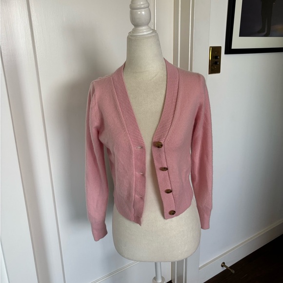 J. Crew Light Pink Button-Up Cardigan - Picture 2 of 7